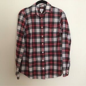 J. Crew Perfect Fit plaid button down shirt